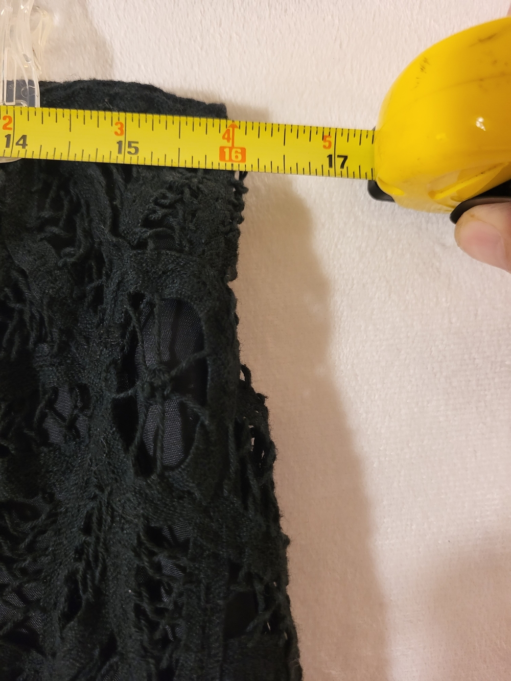 Chico's Women's Black Crochet Lace A-Line Skirt Sz. 1(8-10) - Picture 3 of 8